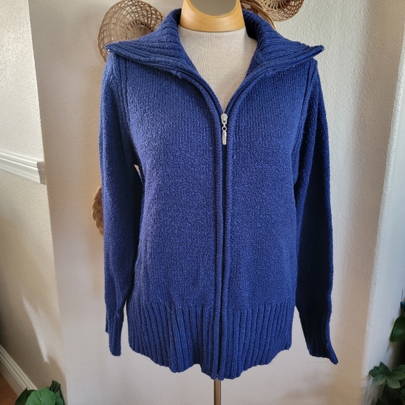 Carolyn Taylor Cardigan Sweater Zip up SZ M - Picture 1 of 5